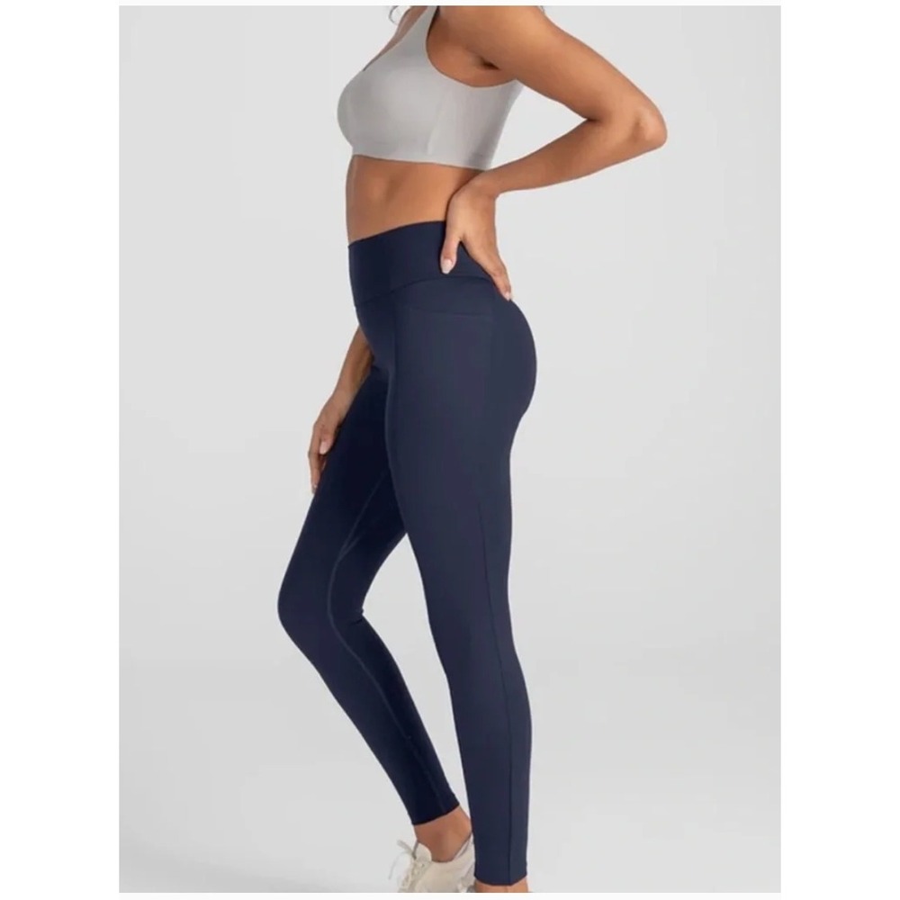 Honeylove Inner Power Leggings Navy‎ Blue High Waisted Pockets XL
